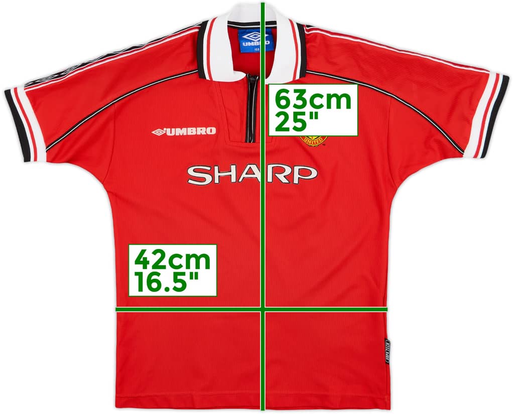 1998-00 Manchester United Home Shirt - 8/10 - (L.Boys)