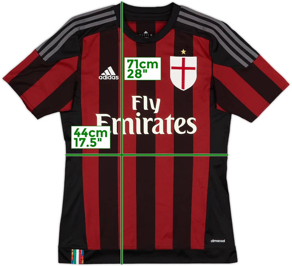 2015-16 AC Milan Home Shirt - 10/10 - (S)