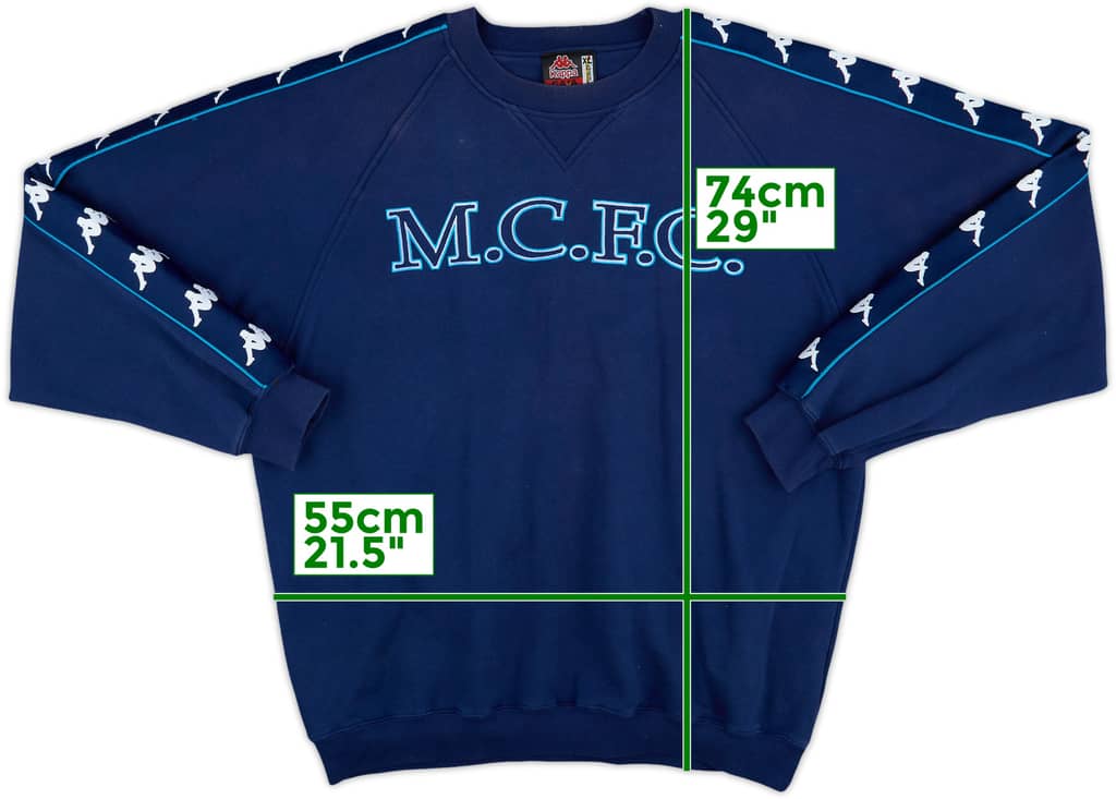 1997-99 Manchester City Kappa Sweat Top - 8/10 - (XL)