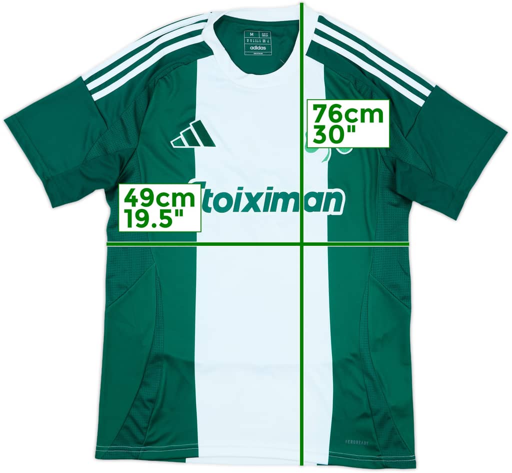 2024-25 Panathinaikos Home Shirt - 8/10 - (M)