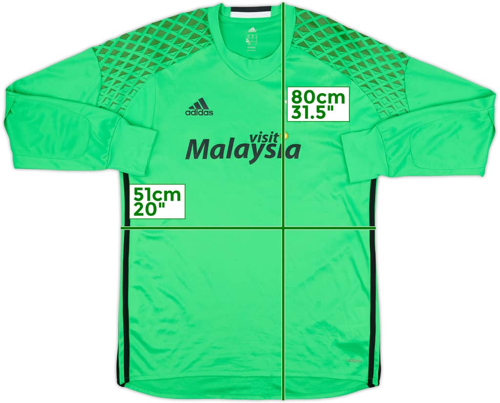 2016-17 Cardiff City adizero GK Shirt - 6/10 - (M)