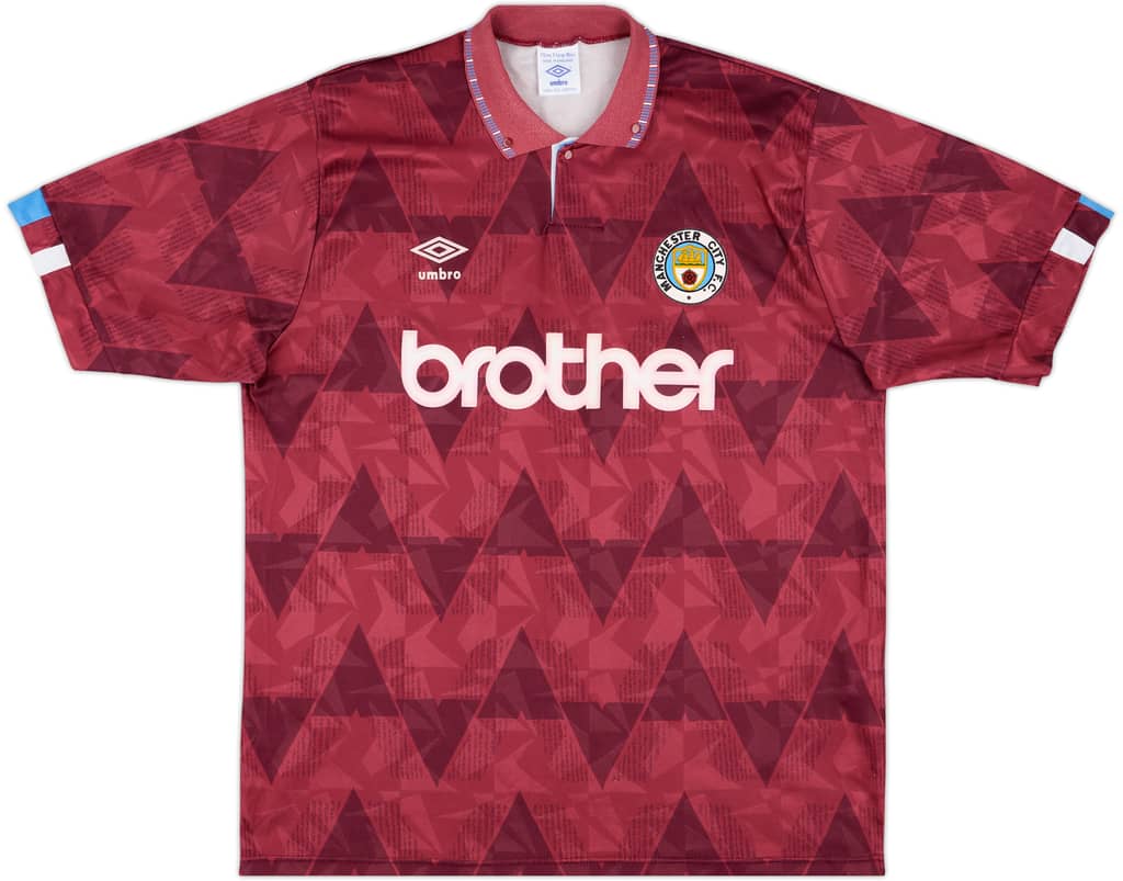 1990-92 Manchester City Away Shirt - 9/10 - (XL)