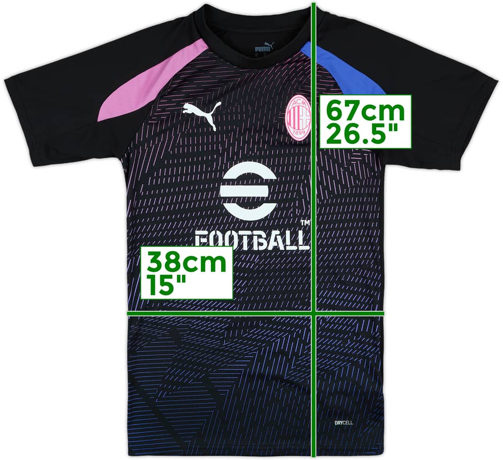 2023-24 AC Milan Puma Pre-Match Training Shirt - 8/10 - (XS)