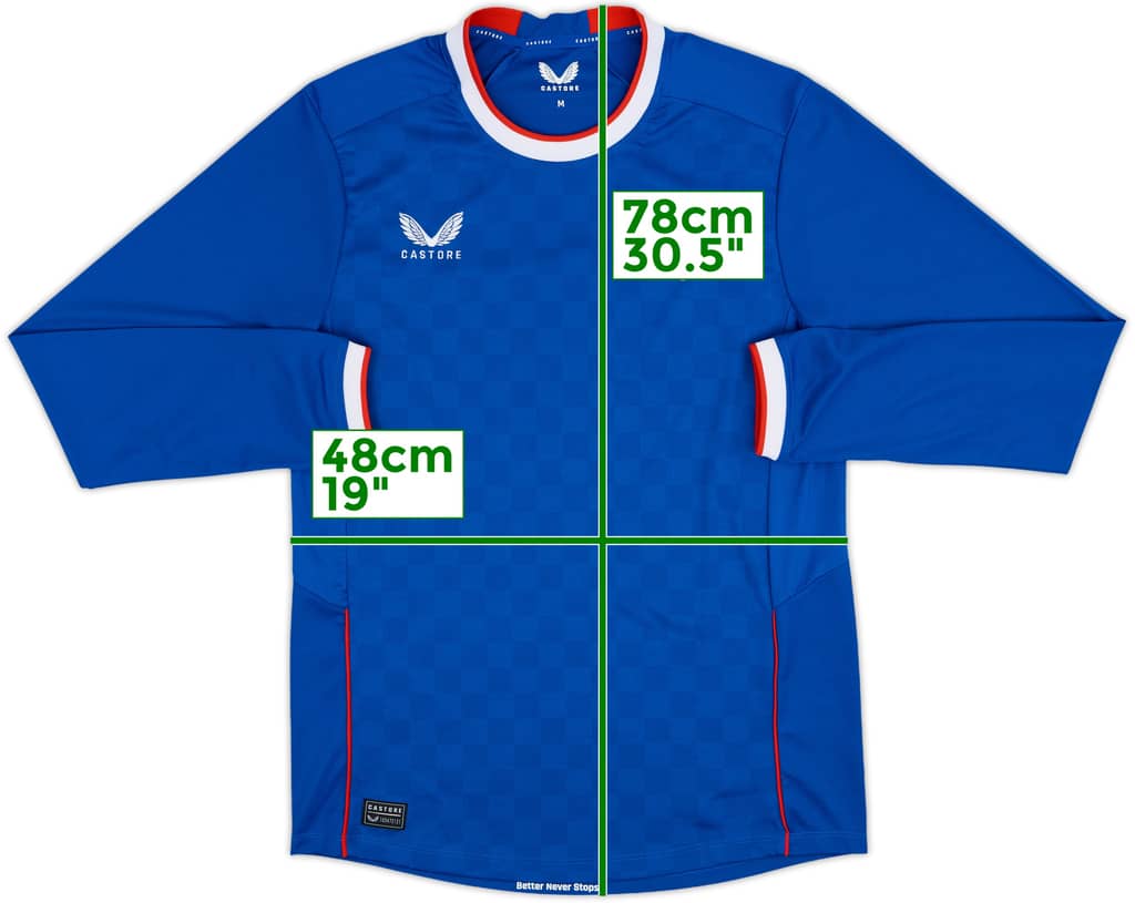 2022-23 Rangers Home L/S Shirt - 10/10 - (M)
