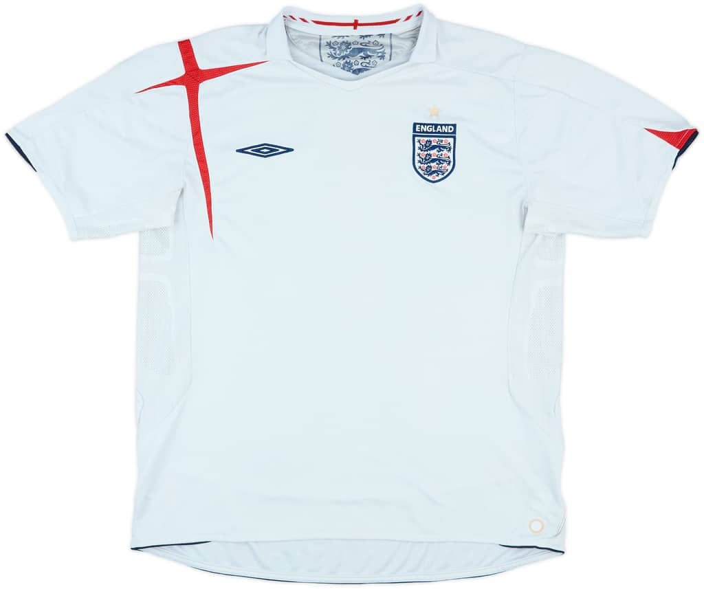 2005-07 England Home Shirt - 5/10 - (XL)