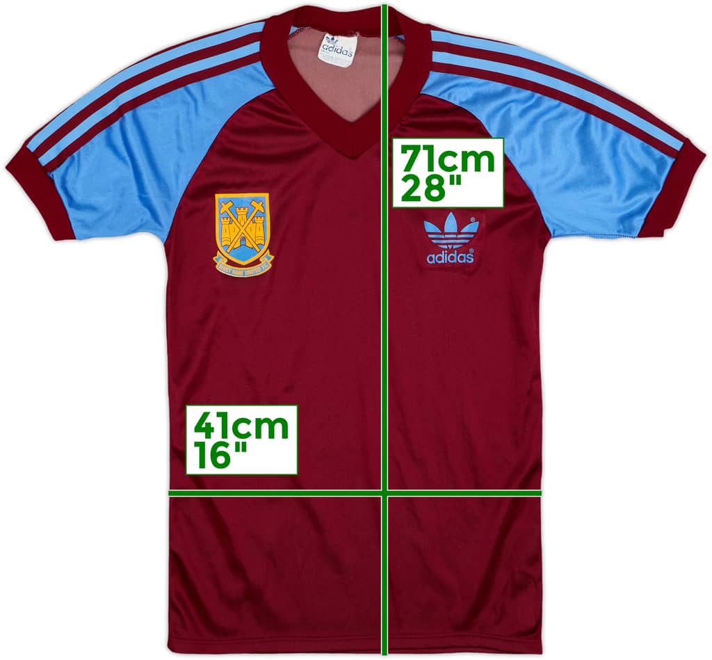 Camiseta de local del West Ham 1980-83 - 9/10 - (S)