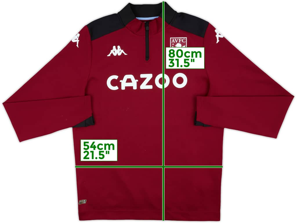 2021-22 Aston Villa Kappa 1/4 Zip Drill Top - 8/10 - (XL)