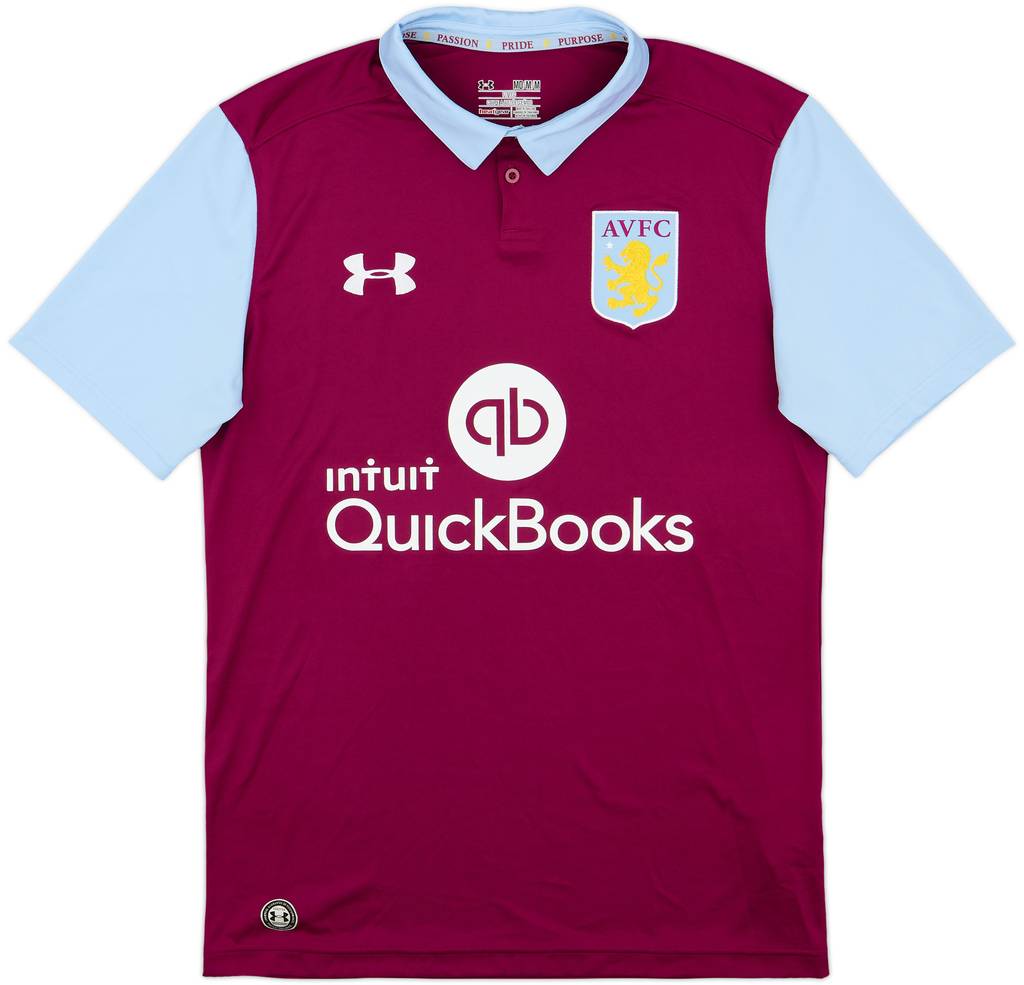2016-17 Aston Villa Home Shirt - 10/10 - (M)