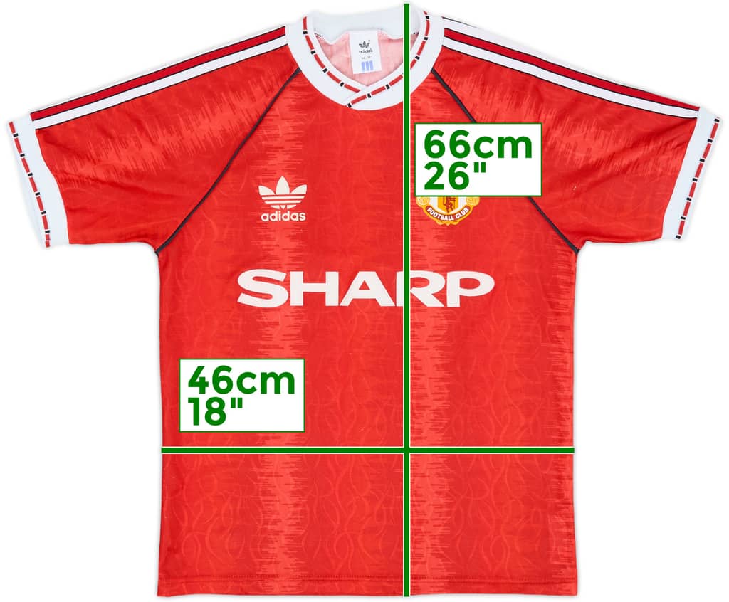 1990-92 Manchester United Home Shirt - 9/10 - (S)