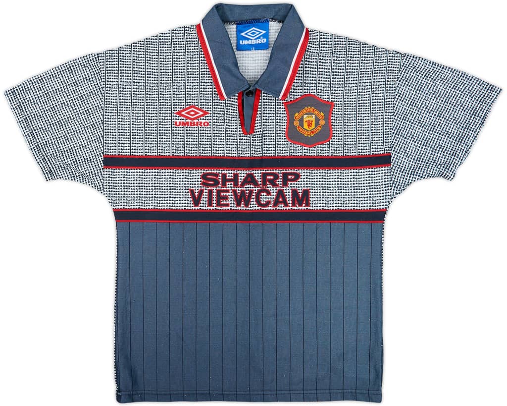 1995-96 Manchester United Away Shirt - 9/10 - (L.Boys)