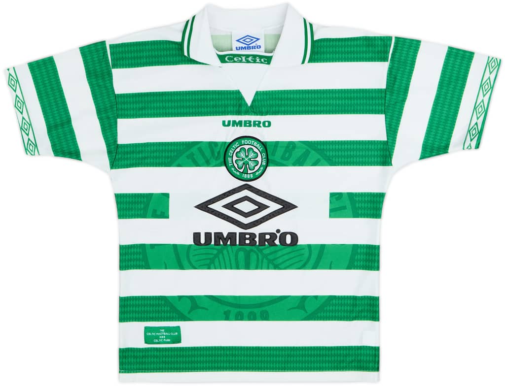 1997-99 Celtic Home Shirt - 9/10 - (M.Boys)