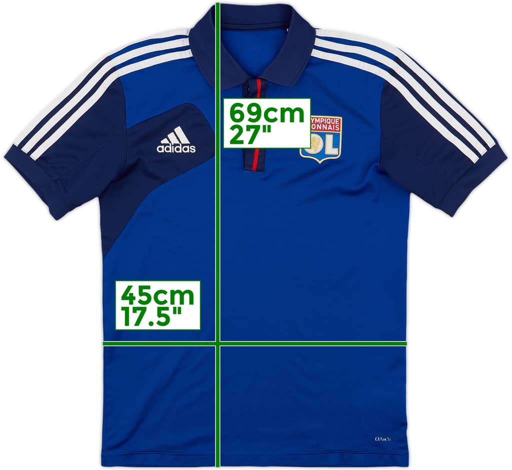 2012-13 Lyon adidas Polo Shirt - 8/10 - (S)