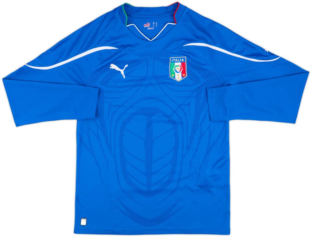 2010-12 Italy Home L/S Shirt - 9/10 - (M)