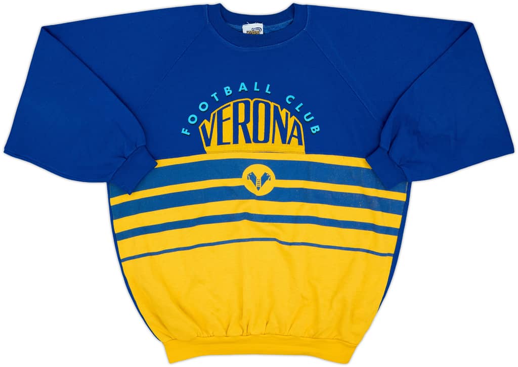 1990-91 Hellas Verona Le Felpe Dei Grandi Club Sweat Top - 8/10 - (XL)