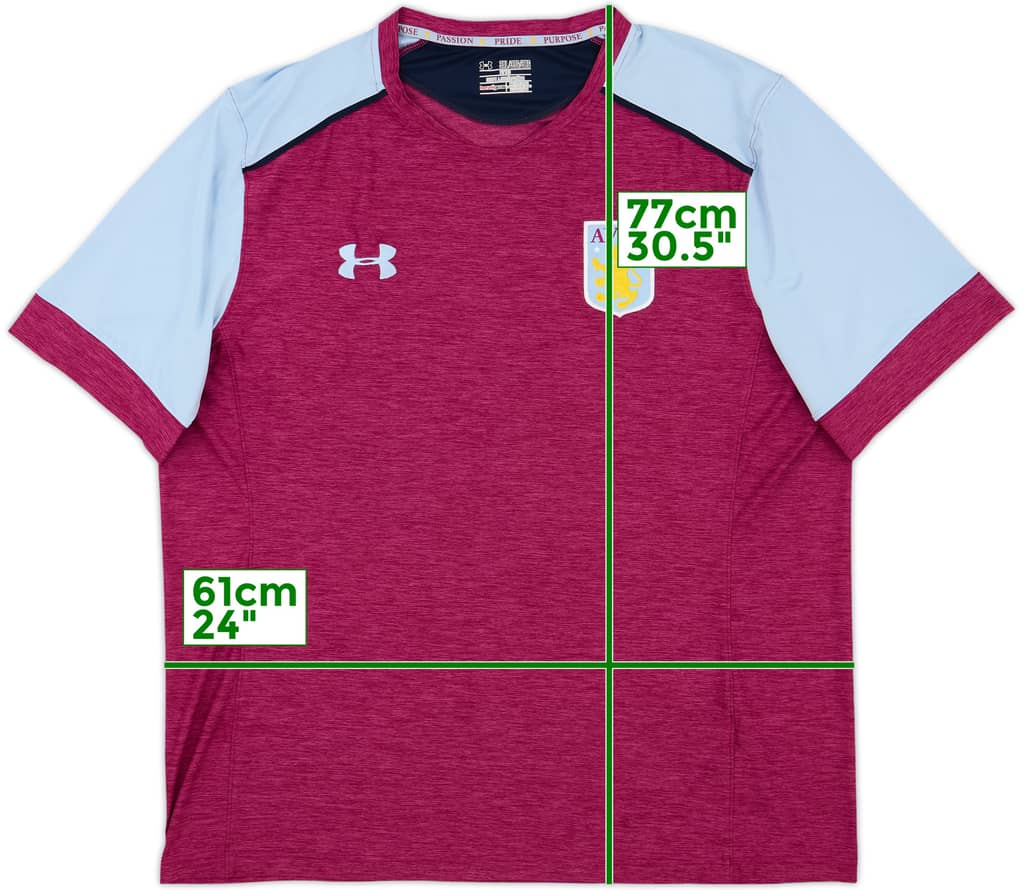 2016-17 Aston Villa Under Armour Training Shirt - 8/10 - (3XL)