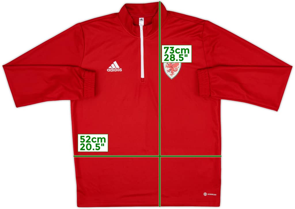 2023-24 Wales adidas 1/4 Zip Drill Top - 8/10 - (L)