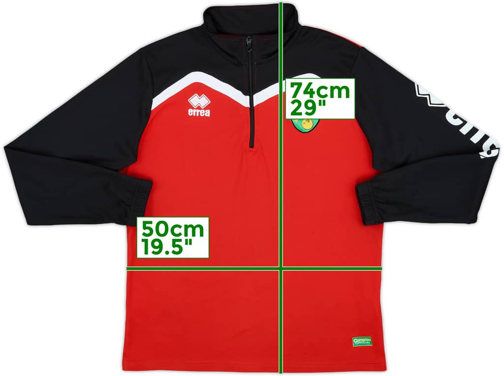 2014-15 Norwich Errea 1/4 Zip Drill Top - 8/10 - (M)
