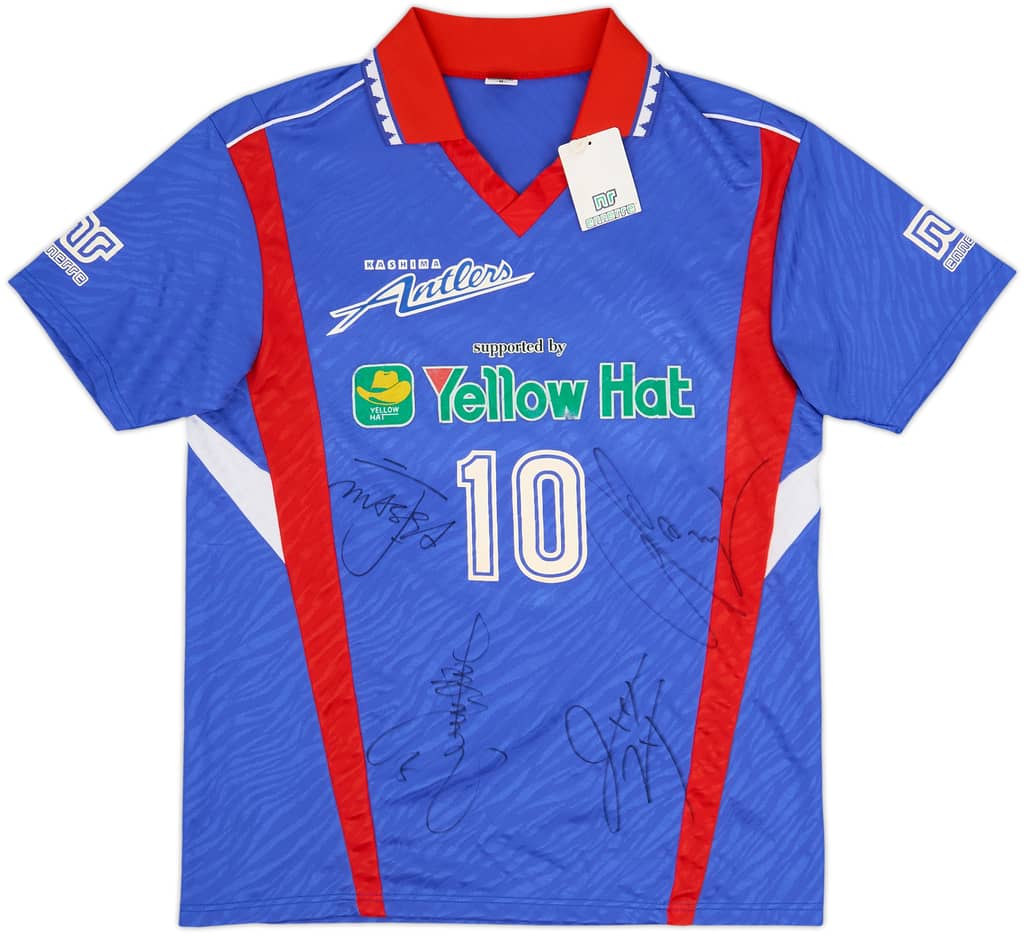 1992 Kashima Antlers Squad Signed Ennerre Training Shirt #10 (M)