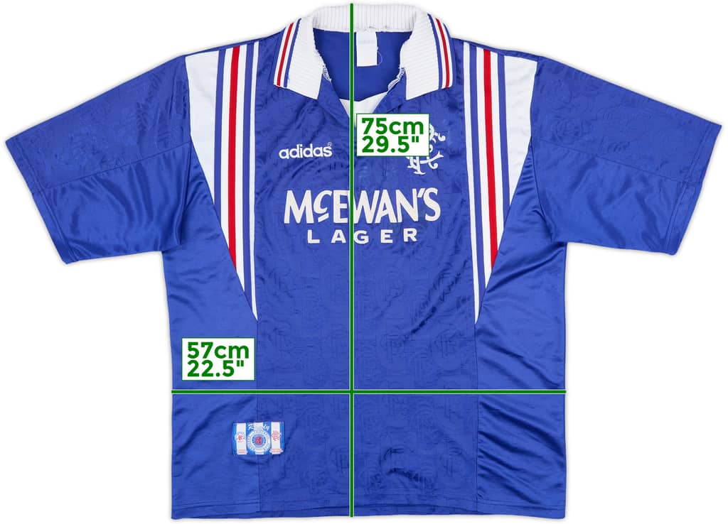 1996-97 Rangers Home Shirt - 8/10 - (XL)