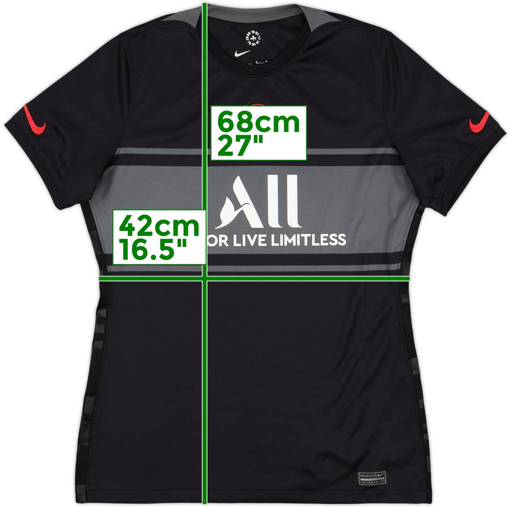 2021-22 Paris Saint-Germain Third Shirt - 9/10 - (Women's M)