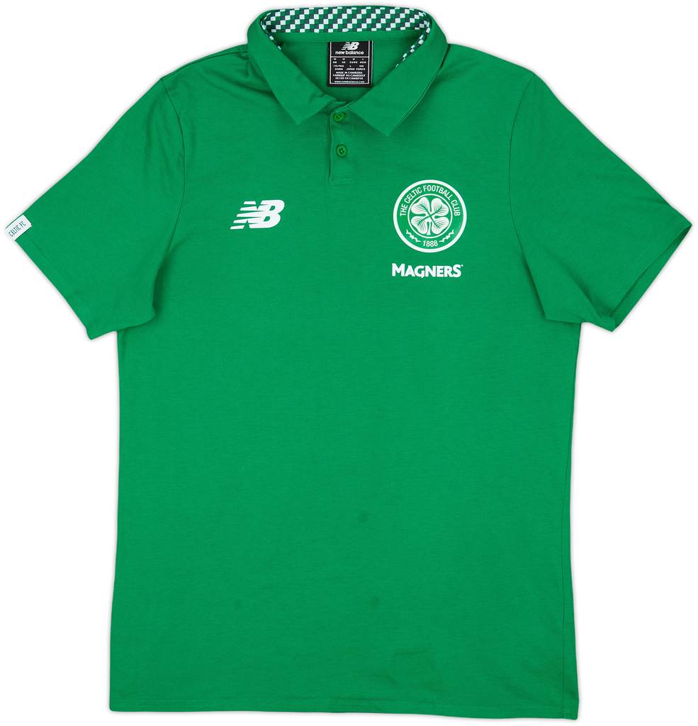 2017-18 Celtic New Balance Polo Shirt - 7/10 - (M)