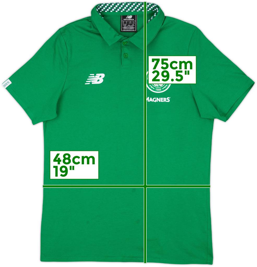 2017-18 Celtic New Balance Polo Shirt - 7/10 - (M)