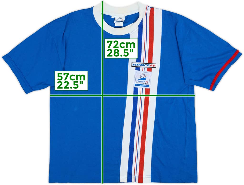 1998 France Coupe du Monde 98 Cotton Tee - 9/10 - (M)