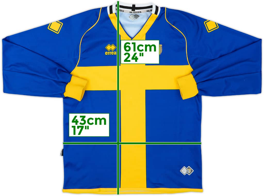 2007-08 Parma Away L/S Shirt - 8/10 - (XL.Boys)