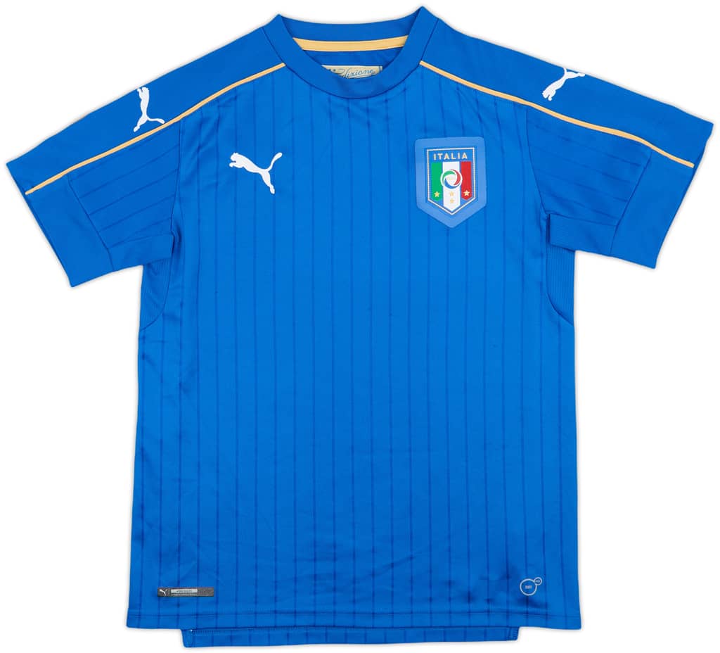 2016-17 Italy Home Shirt - 9/10 - (XL.Boys)