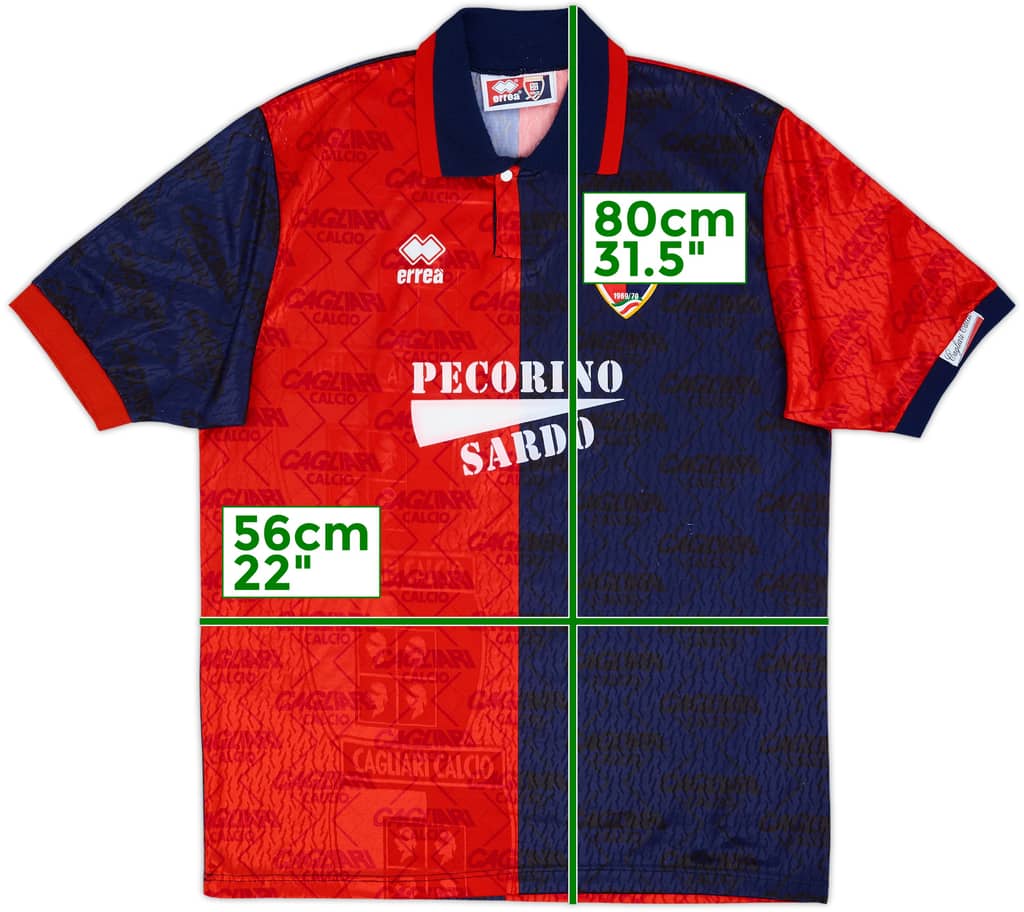1993-96 Cagliari Home Shirt - 9/10 - (L)
