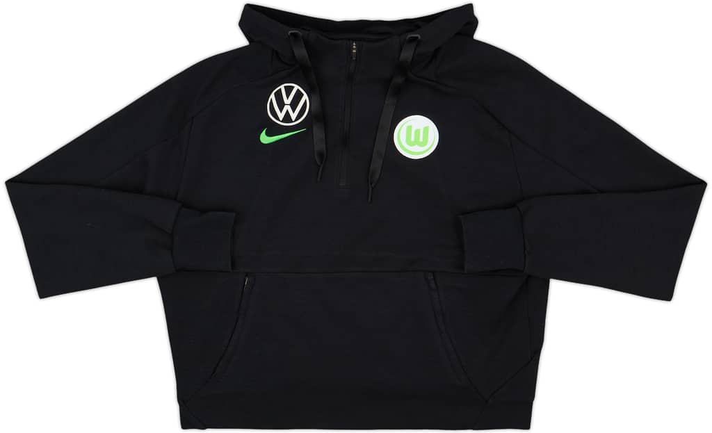 2021-22 Wolfsburg Nike 1/4 Zip Hooded Sweat Top - 8/10 - (Women's M)