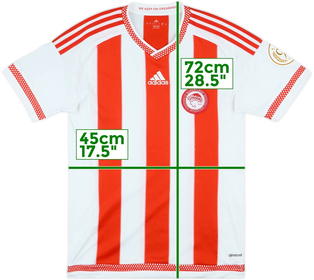 2015-16 Olympiakos Home Shirt - 8/10 - (S)