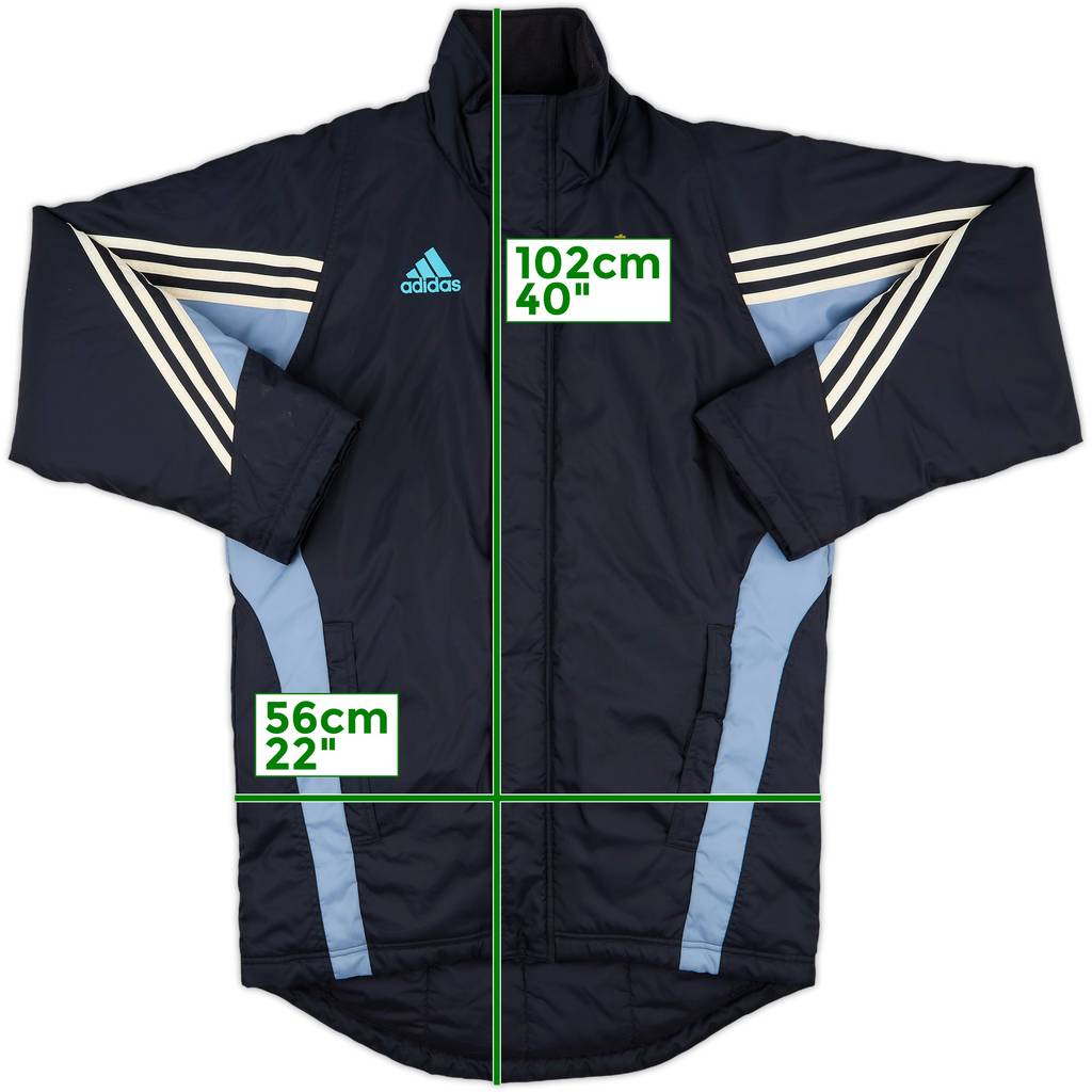 2000-01 Olympique Marseille adidas Padded Bench Coat - 8/10 - (S)
