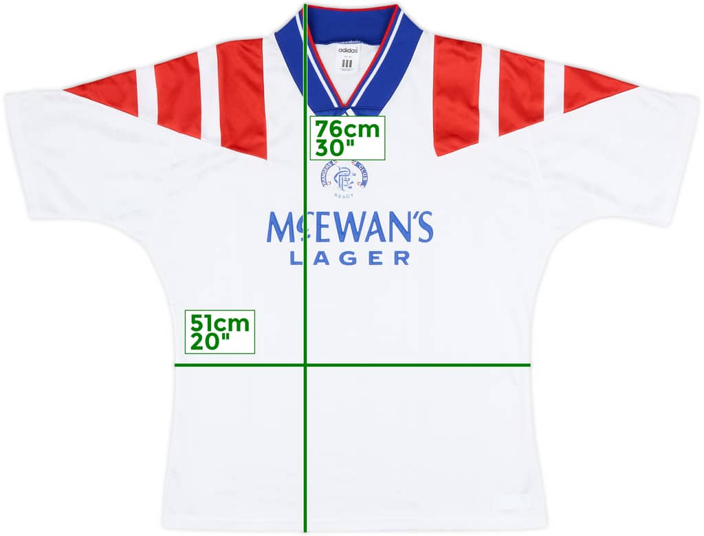 1992-93 Rangers Away Shirt - 9/10 - (M/L)