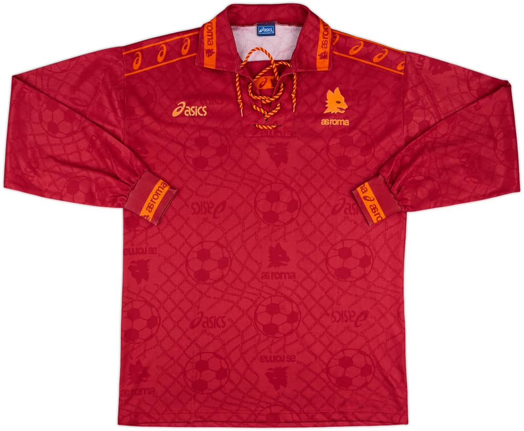 1994-95 Roma Home L/S Shirt - 8/10 - (XL)