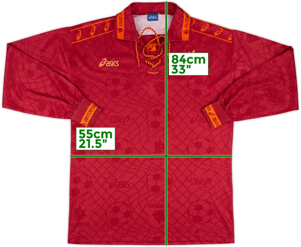 1994-95 Roma Home L/S Shirt - 8/10 - (XL)