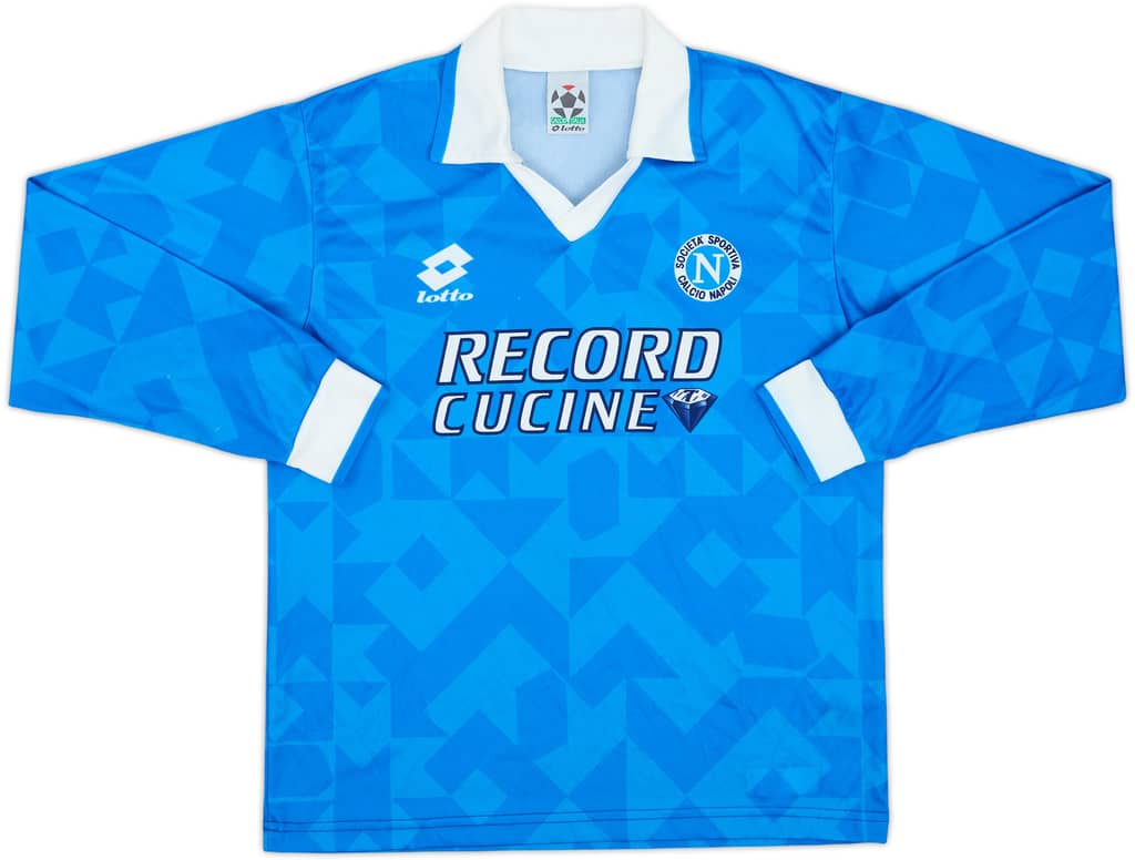 1994-96 Napoli Home L/S Shirt - 8/10 - (L.Boys)