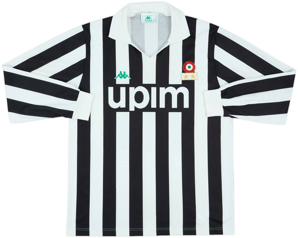1989-90 Juventus Basic Home L/S Shirt - 8/10 - (XL)