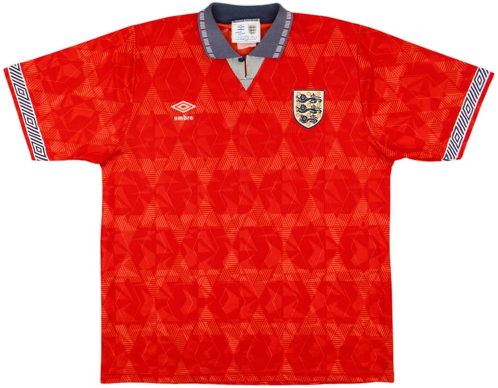 1990-93 England Away Shirt - 7/10 - (XL)