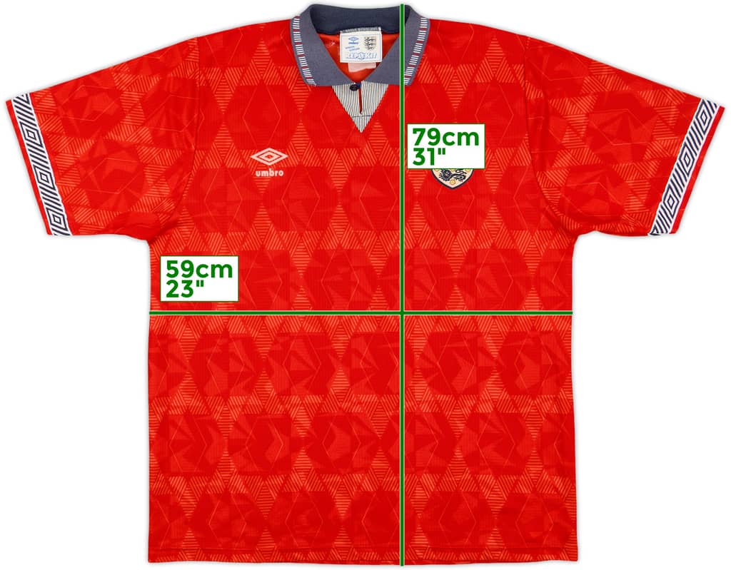 1990-93 England Away Shirt - 7/10 - (XL)