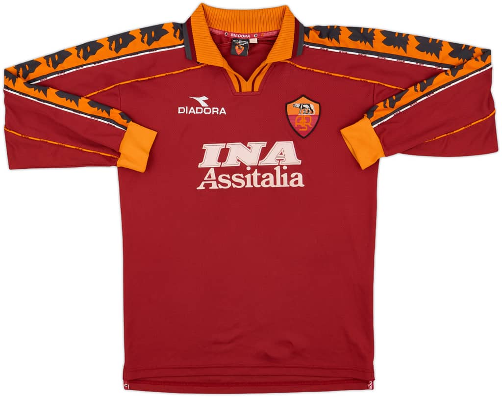 1998-99 Roma Home L/S Shirt - 5/10 - (M)