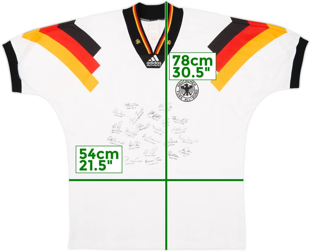 1992-94 Germany 'Squad Signed' Home Shirt - 8/10 - (L/XL)