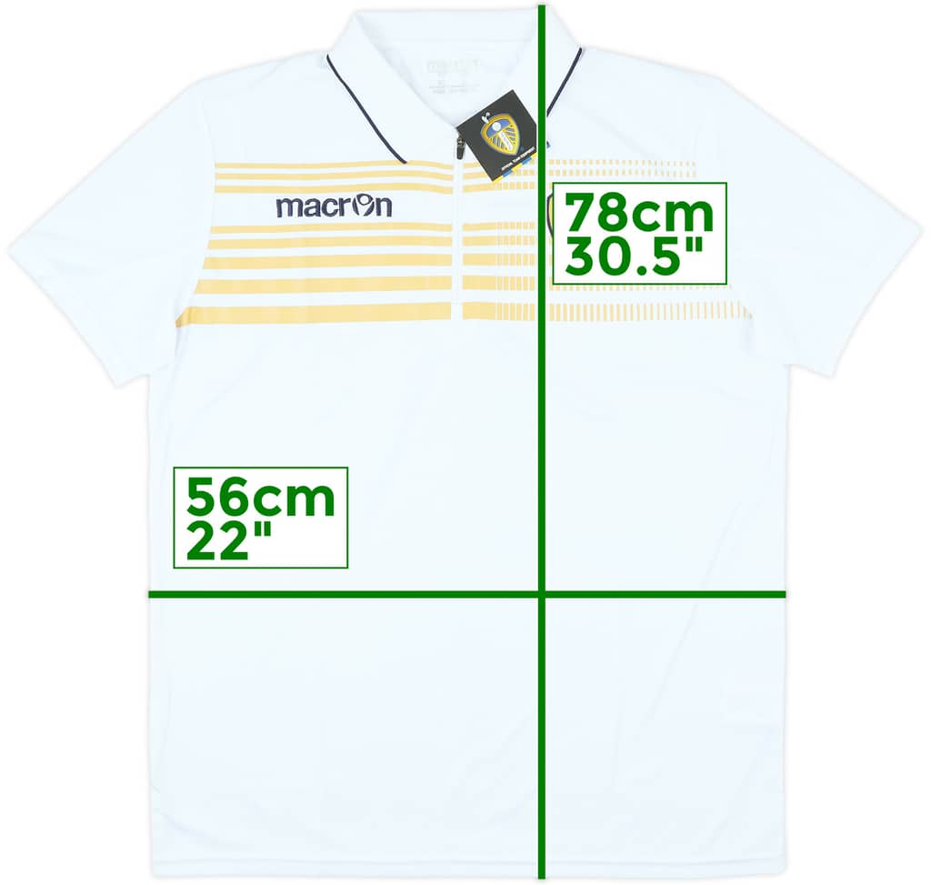 2014-15 Leeds Macron 1/4 Zip Polo Shirt (L)