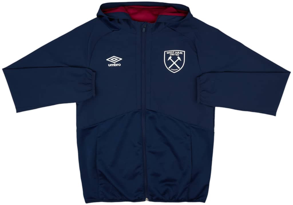 2019-20 West Ham United Umbro Hooded Track Jacket - 8/10 - (S)