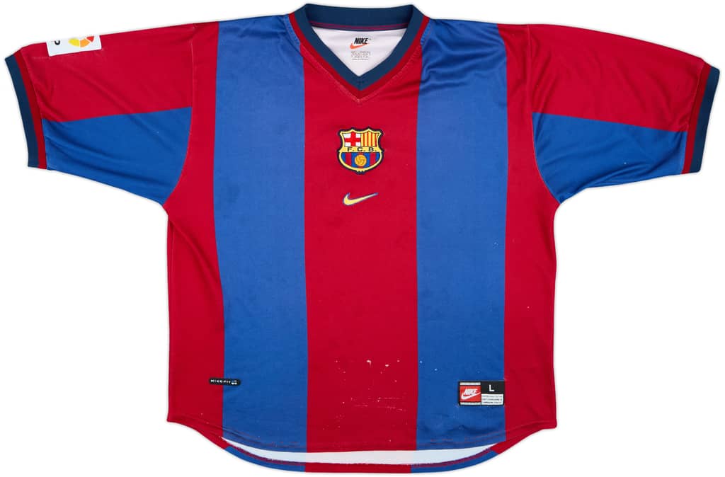1998-00 Barcelona Home Shirt - 4/10 - (L)