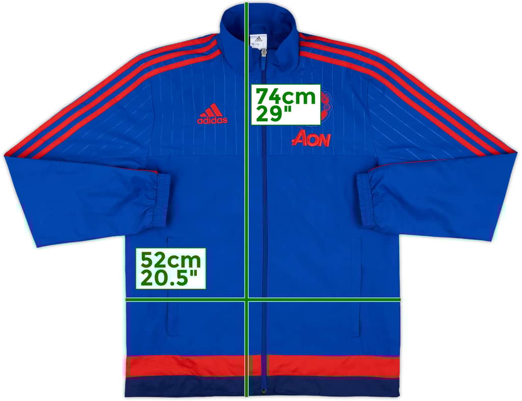 2015-16 Manchester United adidas Track Jacket - 8/10 - (S)