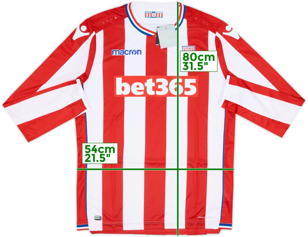 2017-18 Stoke City Home L/S Shirt (XL)