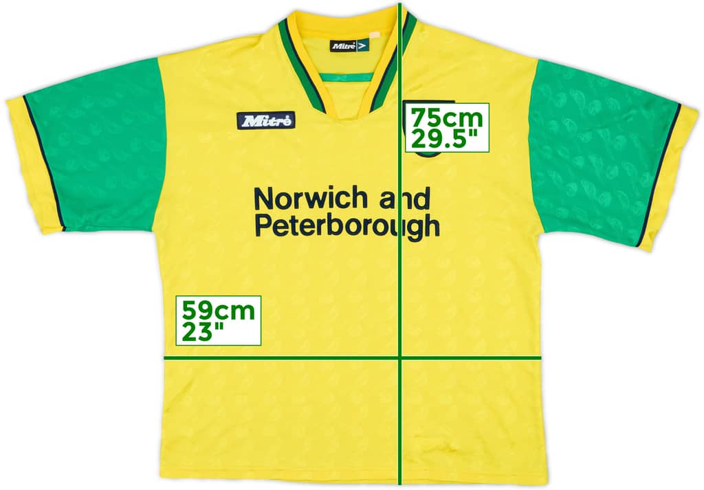 1996-97 Norwich Home Shirt - 8/10 - (S)