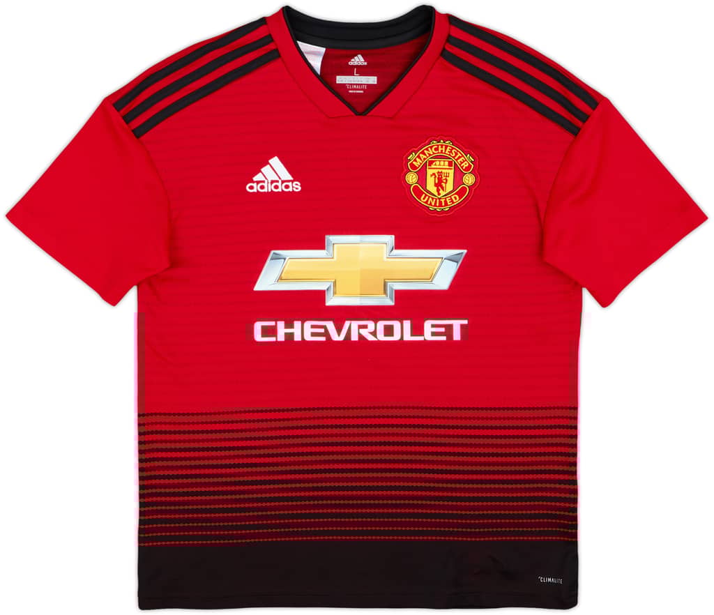 2018-19 Manchester United Home Shirt - 8/10 - (L.Boys)