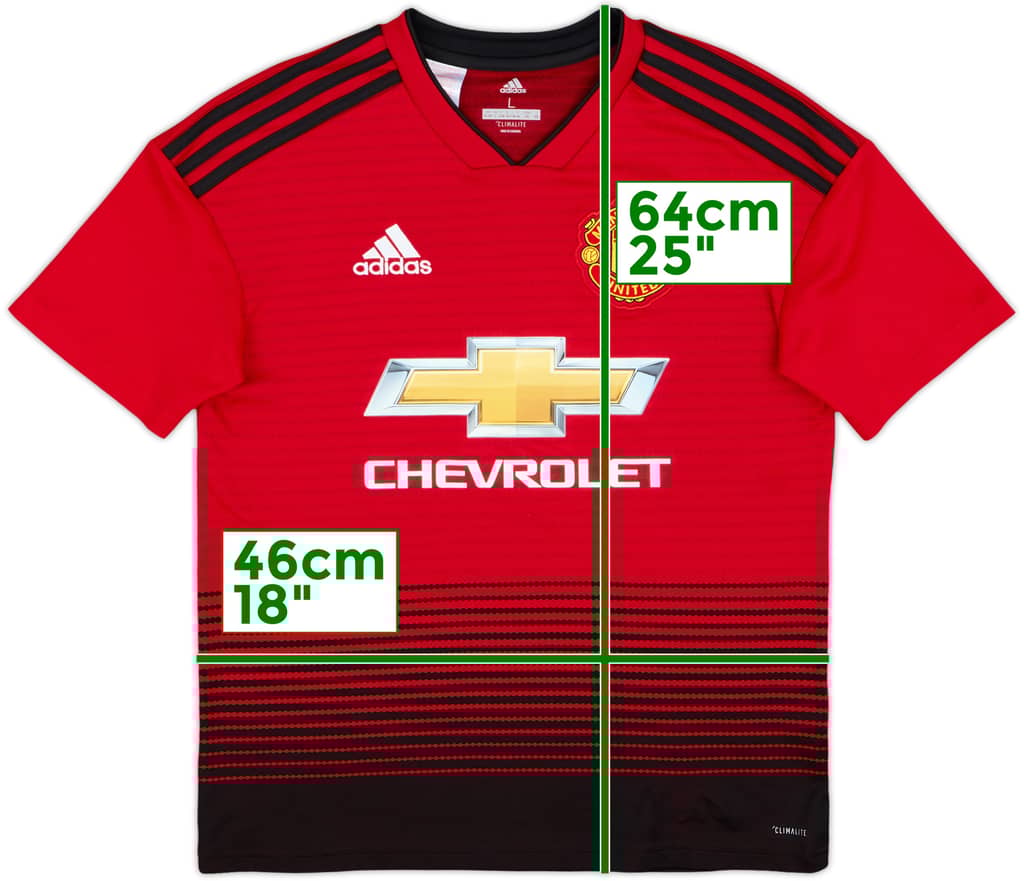2018-19 Manchester United Home Shirt - 8/10 - (L.Boys)